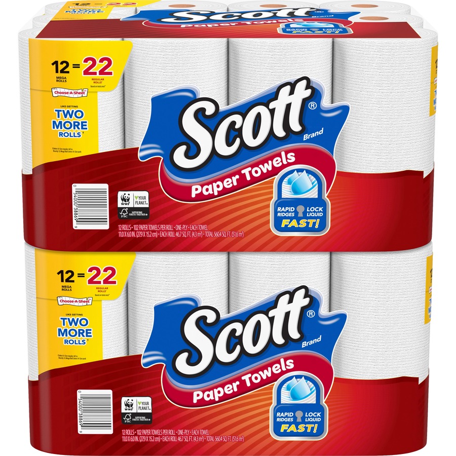 Scott Choose-A-Sheet Paper Towels - Mega Rolls - Zerbee