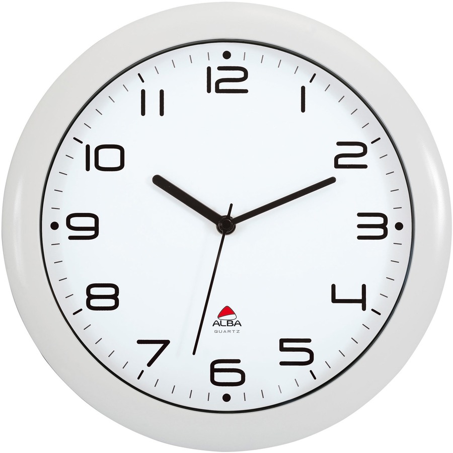 Alba Wall Clock Analog Quartz White One Point Inc.