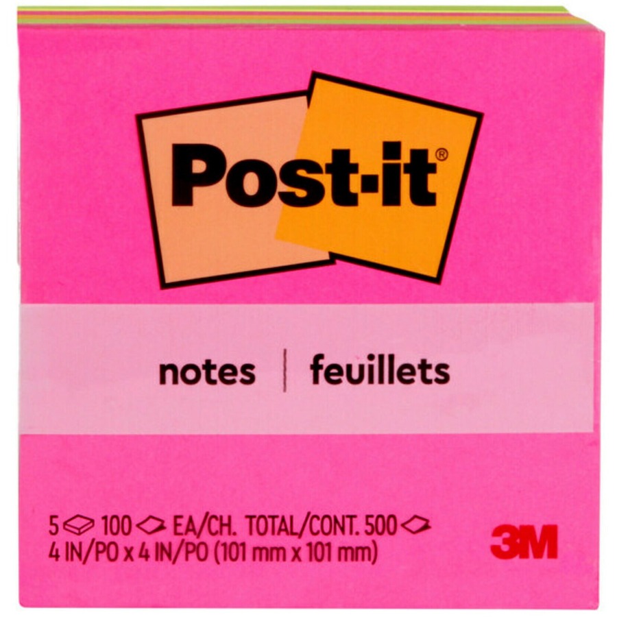 Post It Notes Desktop Notes Office Notes Neon Coloured Sticky Note Pads 3 Pack 