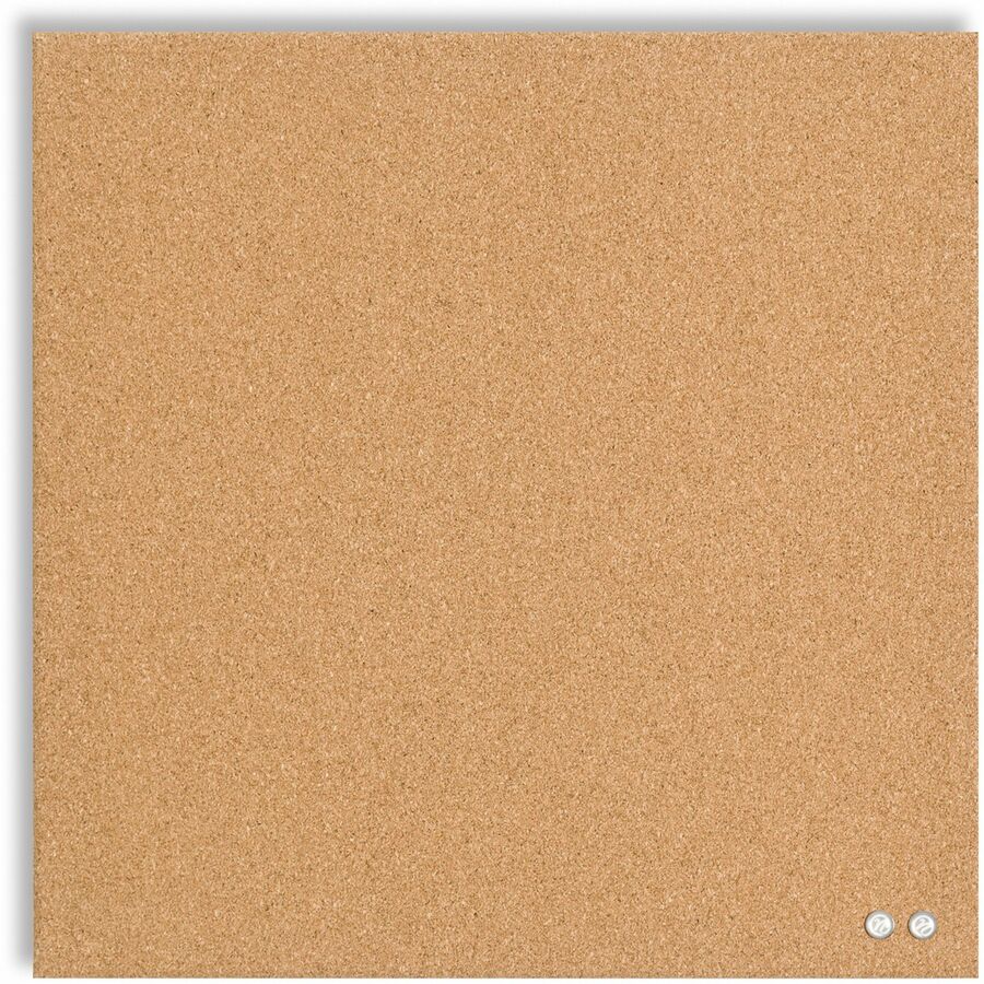 U Brands Square Cork Bulletin Board, 14 x 14 Inches, Frameless, Natural,  Push Pins Included (463U00-04) - Zerbee