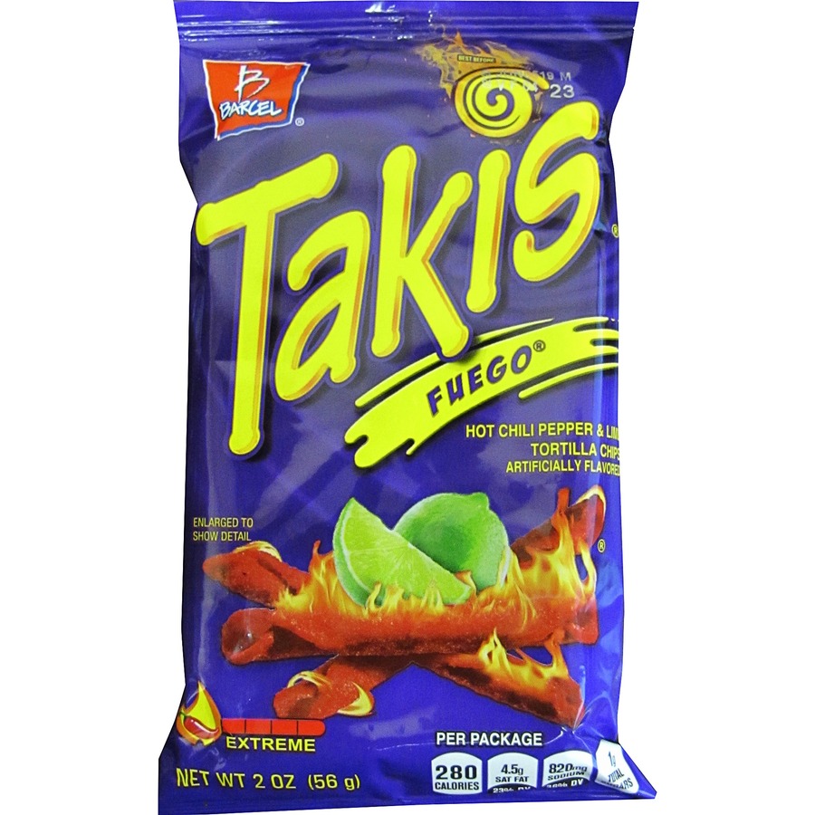 Takis Fuego Rolled Tortilla Chips Hot Chili Pepper Lime 1