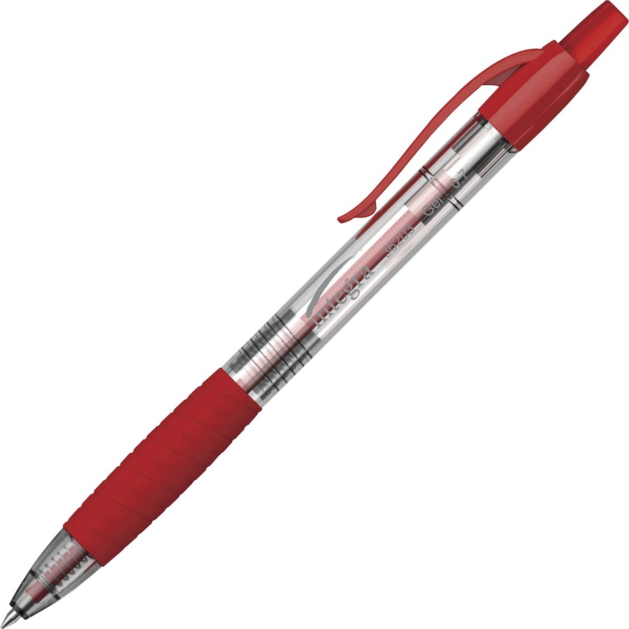 Uni-Ball Signo 207 Gel Pen - Pen Point Size: 0.7mm - Ink Color: Red - 1  Dozen 