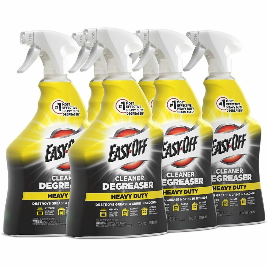 Easy-Off Cleaner Degreaser - Ready-To-Use - Spray - 32 fl oz (1 quart) - 6  / Carton - Clear - Filo CleanTech
