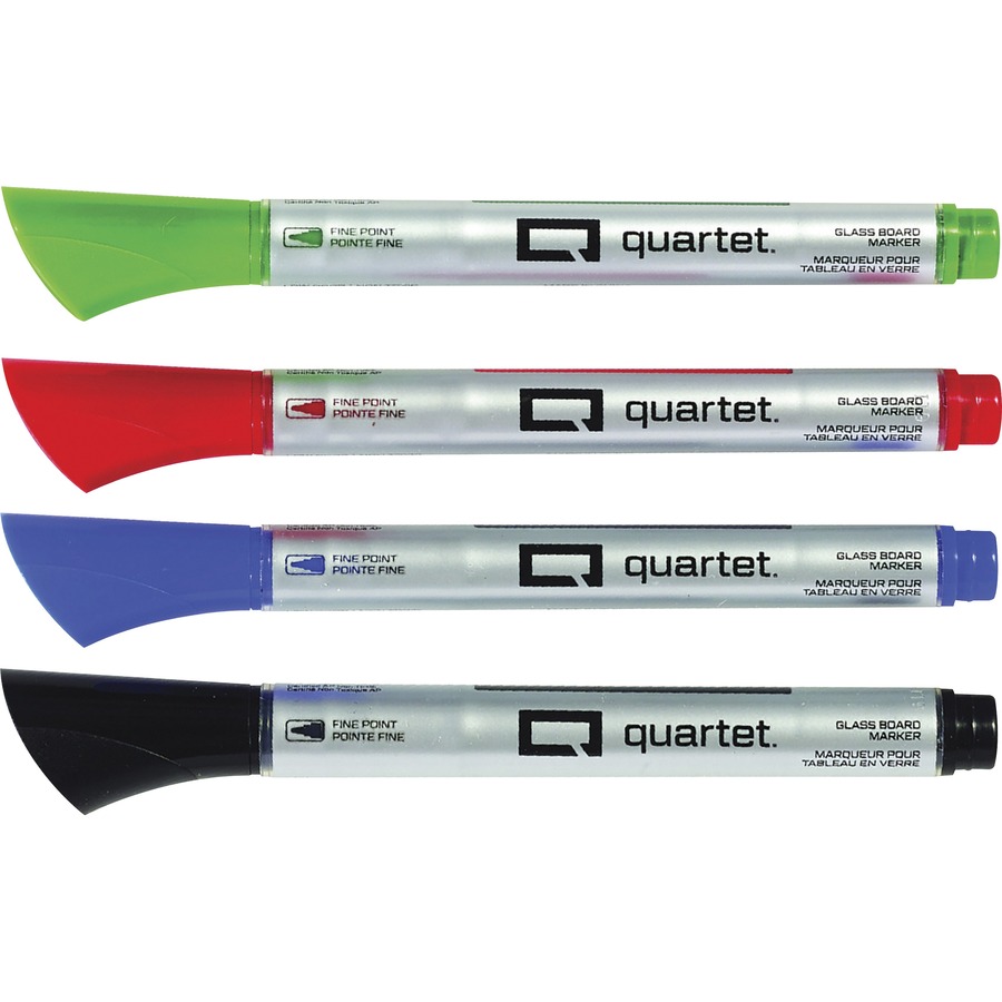Quartet Glass Board Dry Erase Markers, Bullet Tip, Premium, Assorted  Colors, 2-Pack (Total-8)