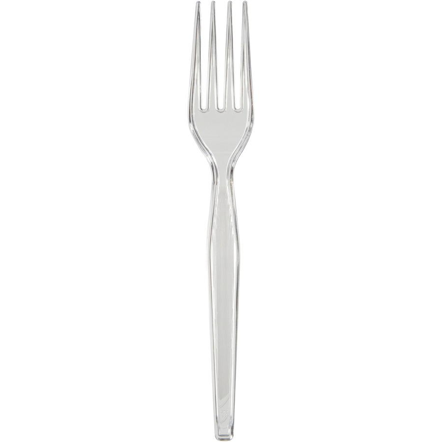 Clear Plastic Heavyweight Forks, 1000/Carton