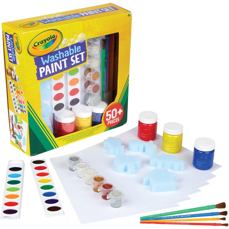 Crayola Watercolor Set 1 Oz Assorted Colors 8 Paints Per Set Pack Of 6 Sets  - Office Depot