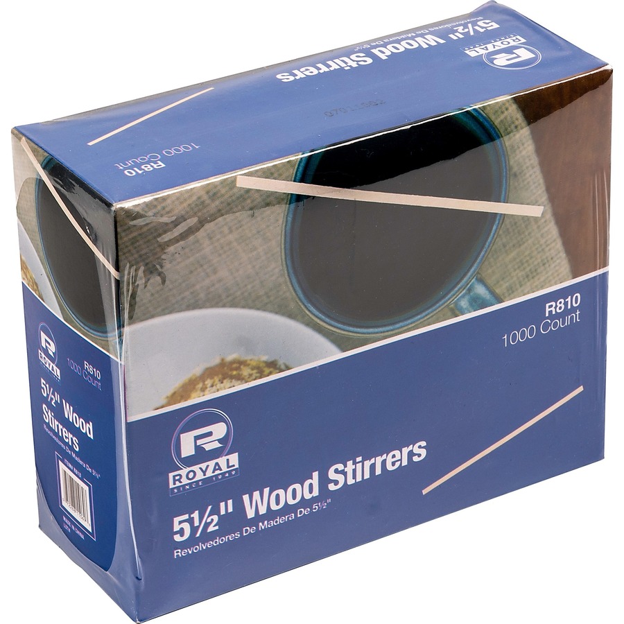 Wood Coffee Stirrers, 5.5, 1,000 Stirrers/Box