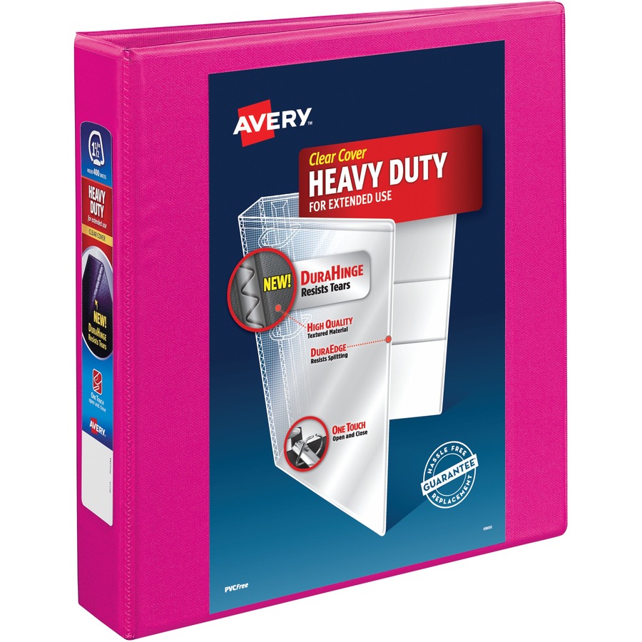 Avery Heavy-Duty View 3 Ring Binder, 1.5 One Touch Slant Rings, 1