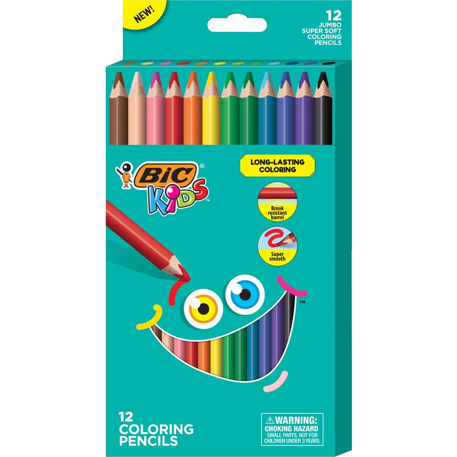 BIC Kids Colored Pencil - Assorted Lead - 12 Pack