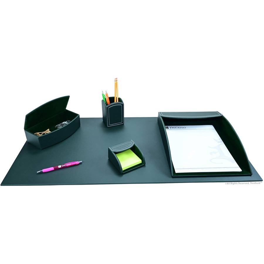 Dacasso 5piece Home/Office Leather Desk Accessory Set