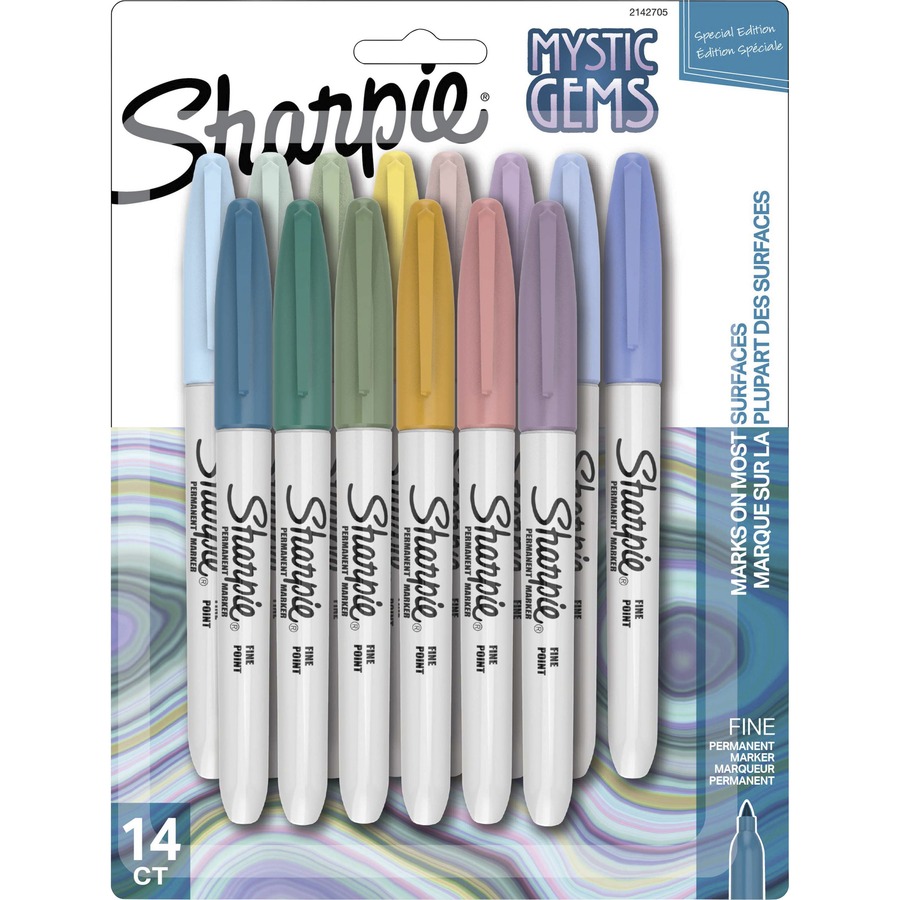 SHARPIE Permanent Markers, Ultra Fine Point, Featuring Mystic Gem Color  Markers, Assorted, 24 Count, Includes Lavender