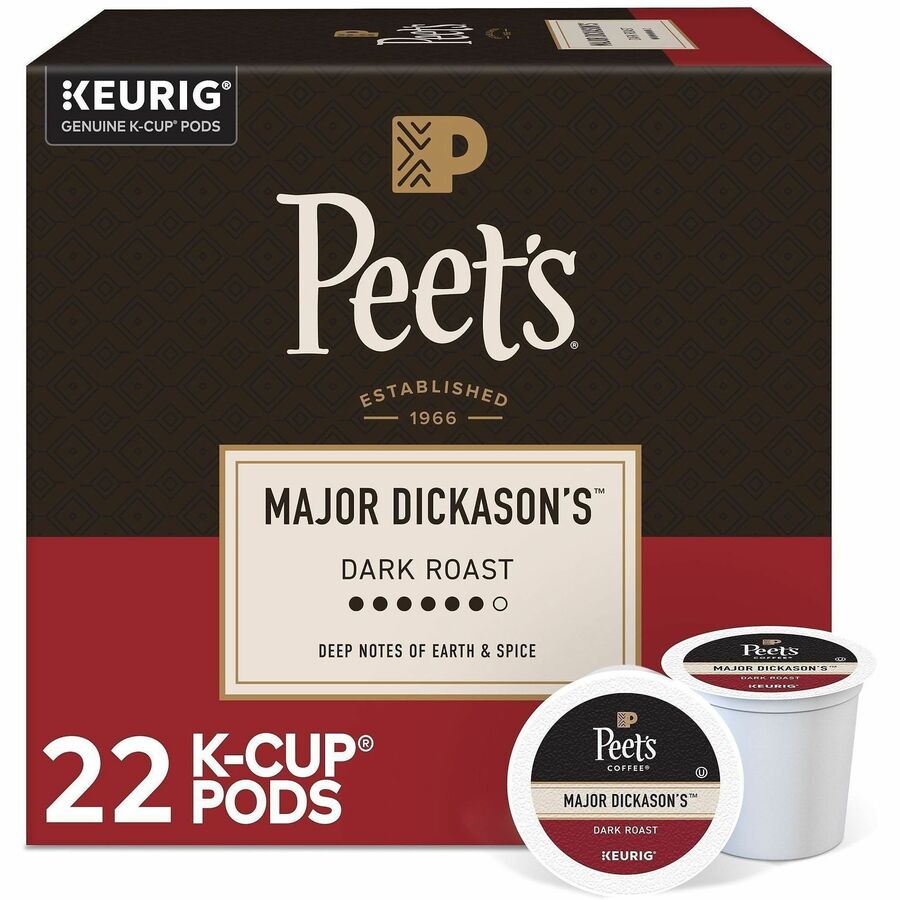 Peet's K-Cup Major Dickason's Blend Coffee - Compatible with