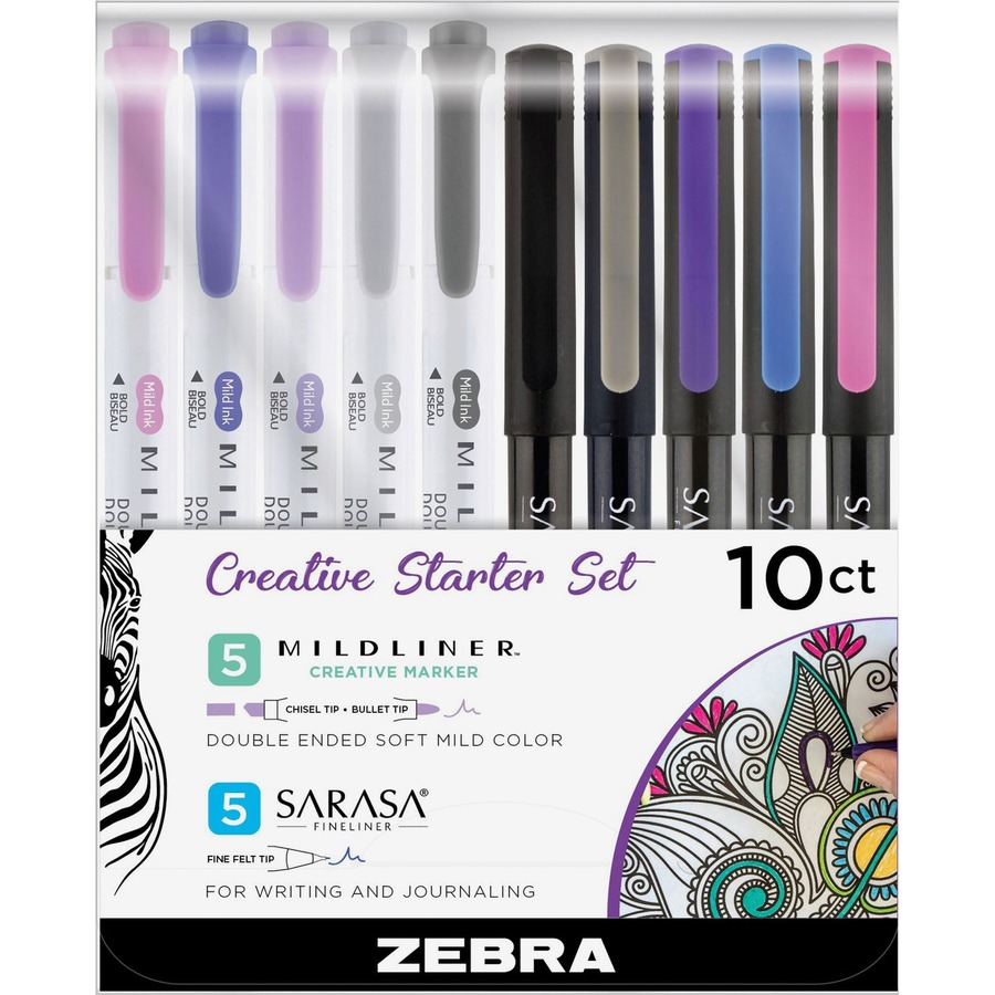 Individual Zebra Mildliner Marker Pens Set Double-sided Highlighter 