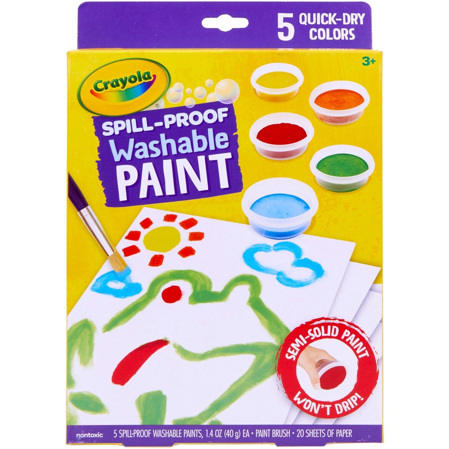 Crayola Spill Proof Washable Paint Set - Zerbee