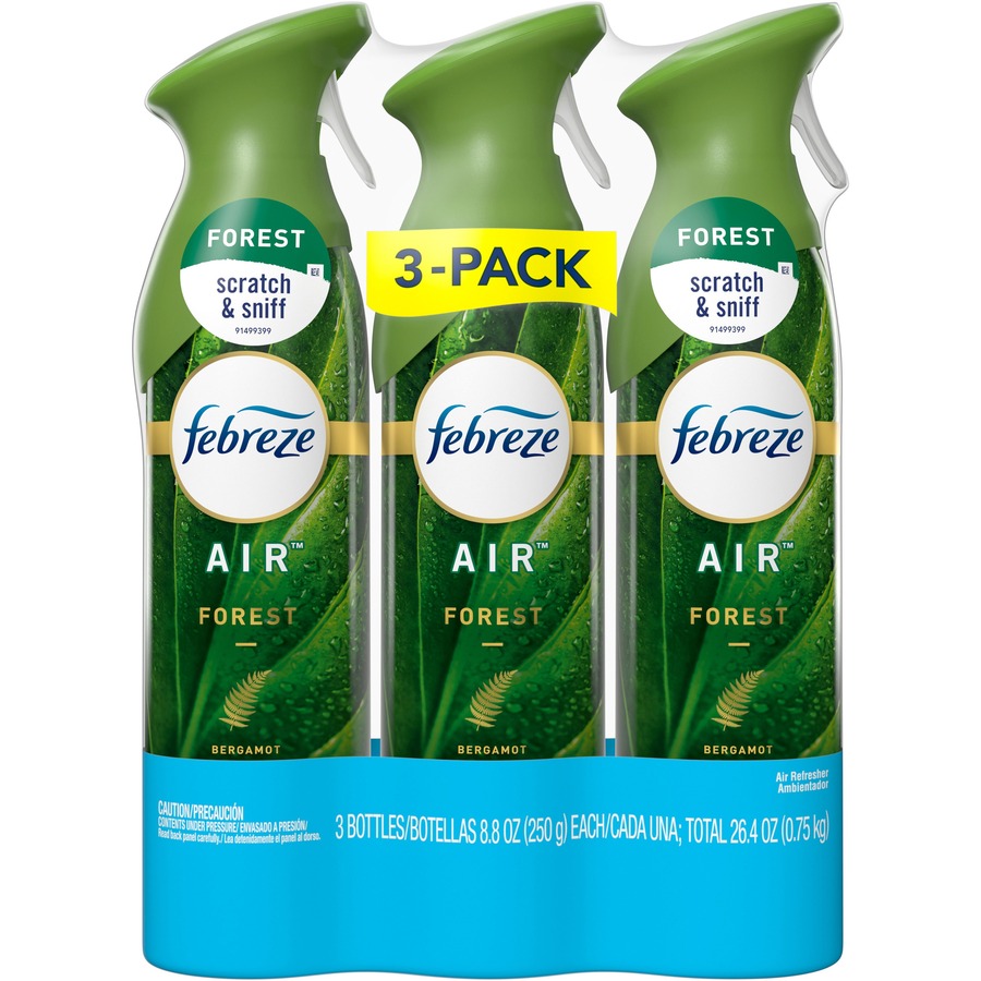 Febreze Air Freshener Spray - Spray - 8.8 fl oz (0.3 Quart) - Forest - 3 / Pack - Odor Neutralizer