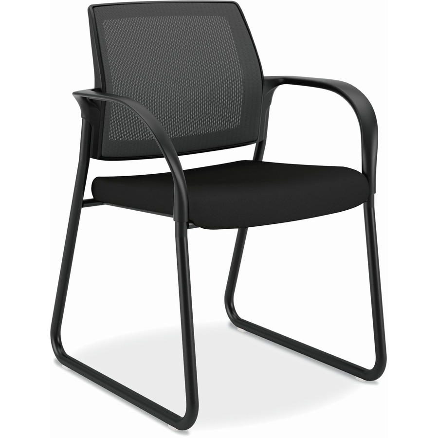 HON Ignition Chair - Black Fabric Seat - Black Mesh Back - Black Steel ...