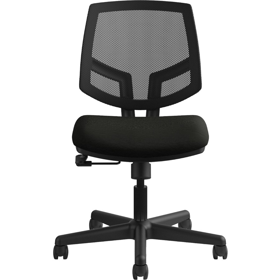 Lorell Classroom Adjustable Height Padded Mobile Task Chair Black