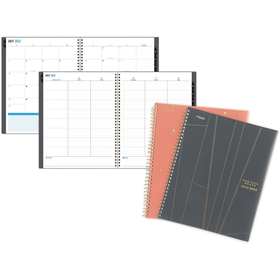 Weekly Planner - Undated Black/Gold Geometric Mini - Paper House