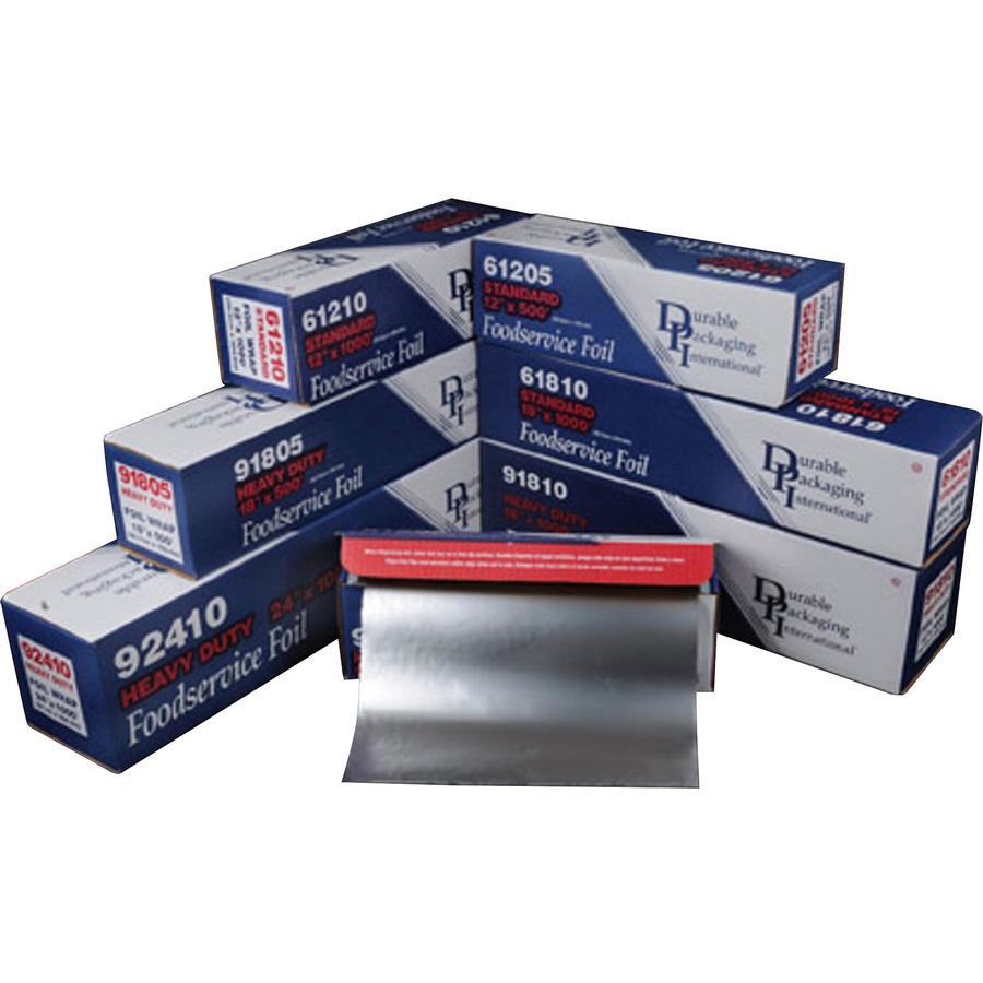 Heavy-Duty Aluminum Foil, 18 Wide; 500 Ft/Box