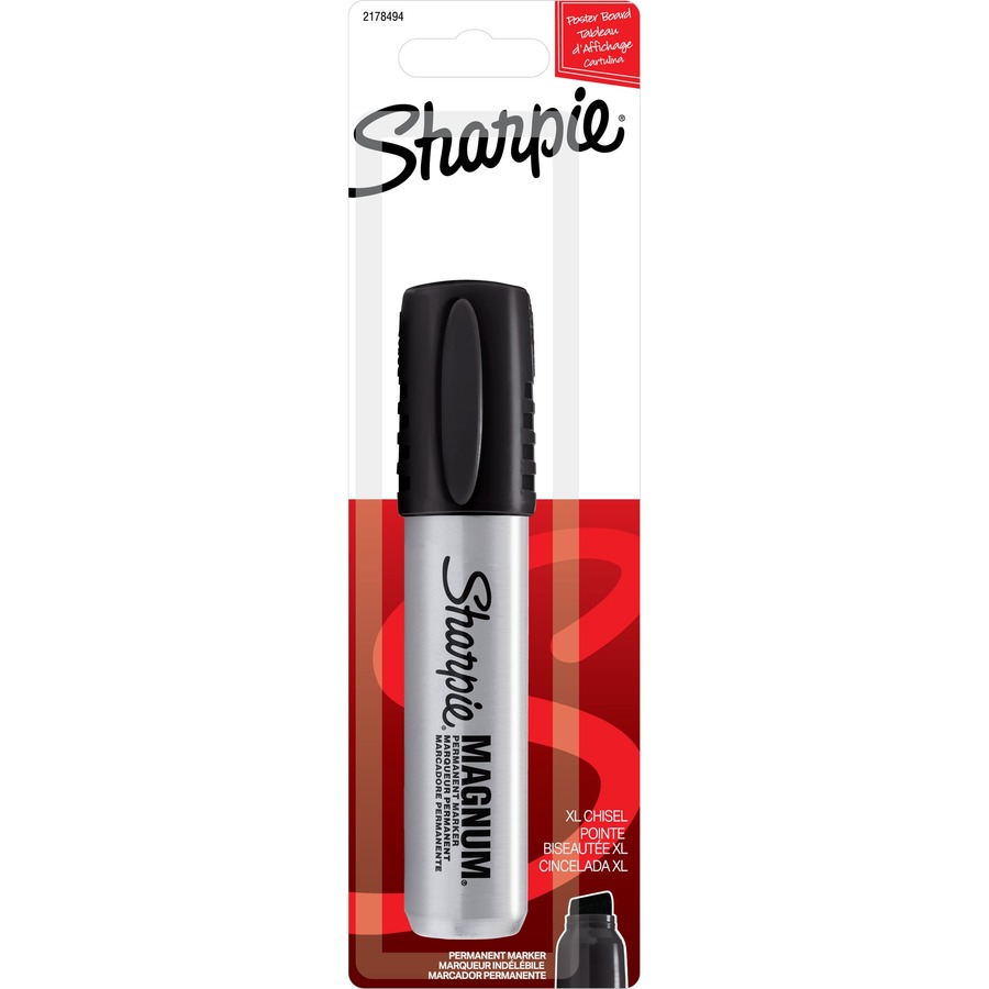 Sharpie Large Barrel Permanent Markers - Wide Marker Point - Chisel Marker  Point Style - Black Alcohol Based Ink - 1 Dozen
