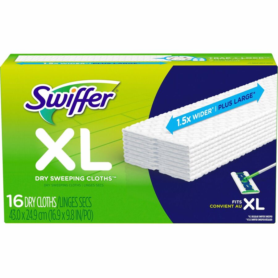 Swiffer Sweeper XL Dry Sweeping Cloths - X-Large - White - 16 Per Box -  1Each - R&A Office Supplies