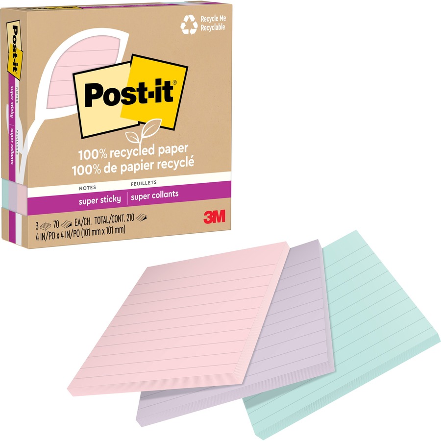 Post-it® Super Sticky Dispenser Notes - Playful Primaries Color