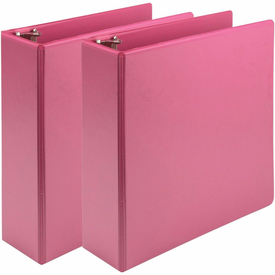 12 Binders 1 inch 1 - NEW - 2 Pocket 3 Ring Binder Folders Pink