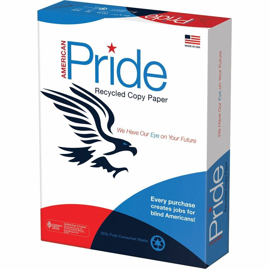 American Pride Recycled Copy Paper - White - Zerbee