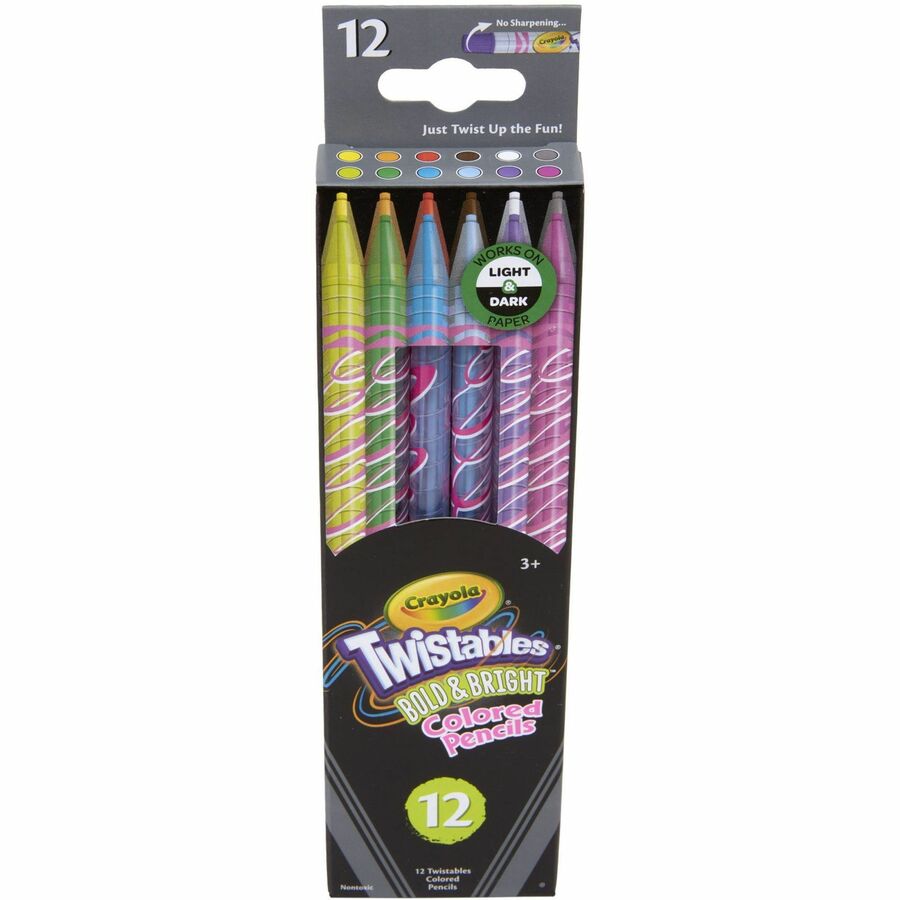 Crayola Twistables Colored Pencils - Assorted Lead - Clear Plastic Barrel -  1 Pack - Zuma