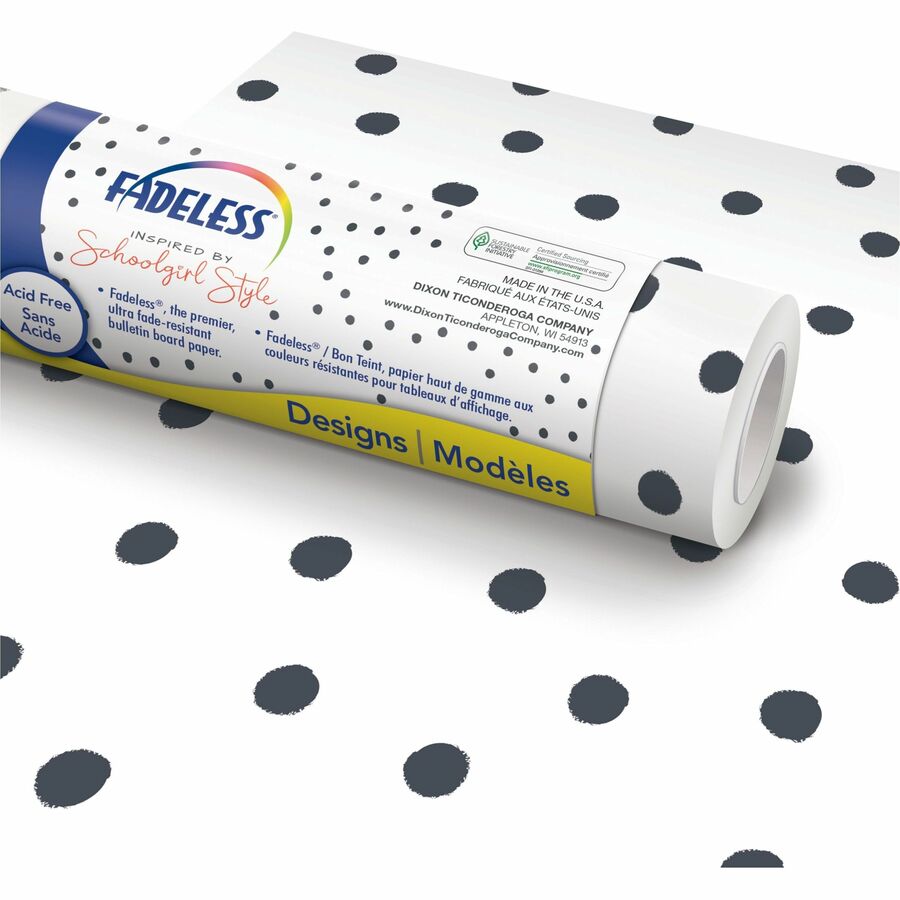 Fadeless Bulletin Board Paper Rolls - Art, Classroom, School, Home, Office,  Decoration, Door, File Cabinet - 48Width x 50 ftLength - 1 Roll - BFF  Painted Dot - Paper - Lewisburg Industrial and Welding