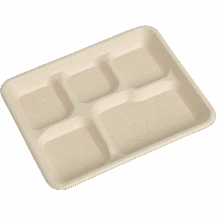 5 Disposable Compartment Foam Trays
