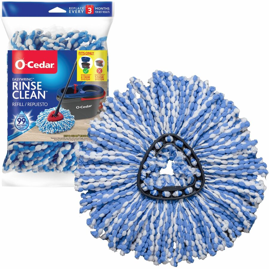 O-Cedar EasyWring RinseClean Microfiber Spin Mop & Bucket Floor Cleaning  System with 2 Extra Refills