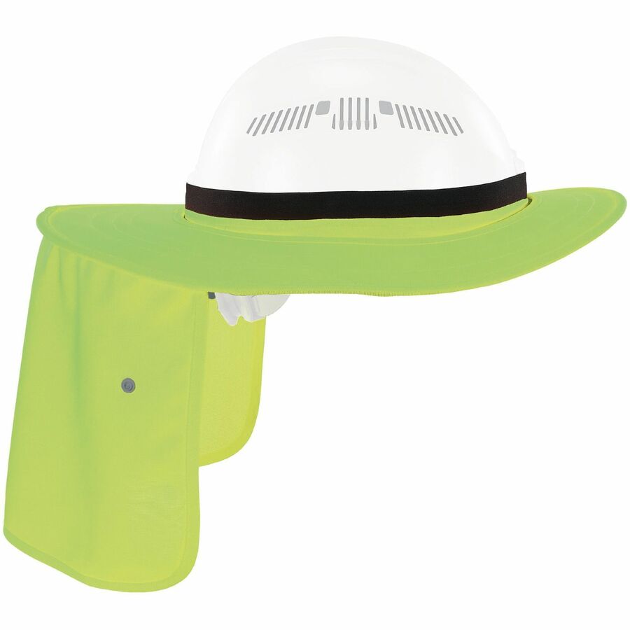 Ergodyne 6661 Universal Hard Hat Brims - Lime - Silicone, Elastic