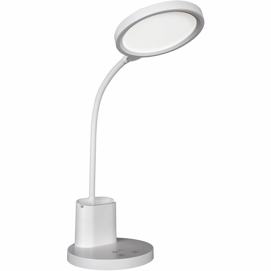 OttLite Rechargeable LED Lamp w/Phone Holder - LED Bulb - Rechargeable  Battery, USB Charging, Flexible Neck, ClearSun LED, Adjustable Height,  Adjustable Angle - Desk Mountable - White - for Desk, Dining Room,, image size:900x900