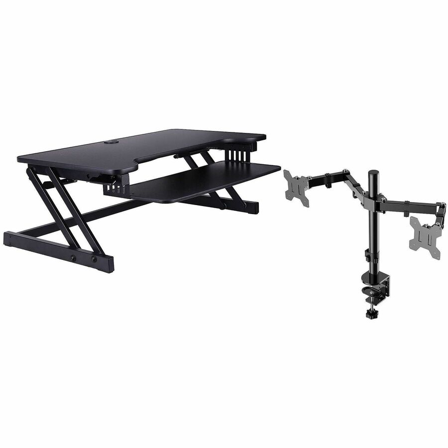 Rocelco Rdm2 Rocelco Standing Desk Converter & Dual-Monitor Mount - 35 lb Load ...