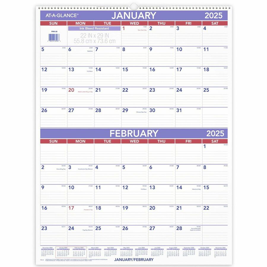 At A Glance 2 Month Wall Calendar 2 Month Single Page Layout 29 X At A Glance 2 Month Wall Calendar 2 Month Single Page Layout 29 X