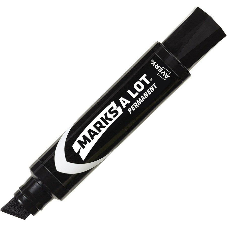School Smart Water Resistant Ultra Fine Point Permanent Markers - Pack of  12 - Black