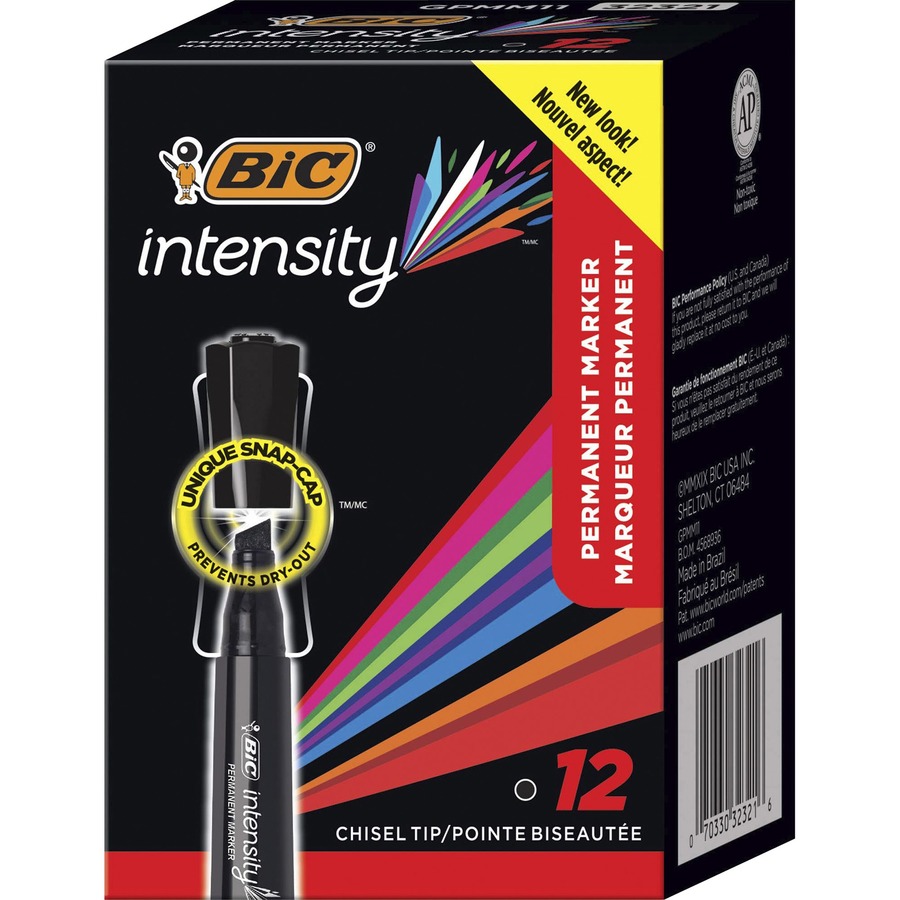 BIC Intensity Fashion Permanent Markers, Fine Point, Assorted Colors,  36-Count, Durable Fine Tip to Prevent Wear-Down 