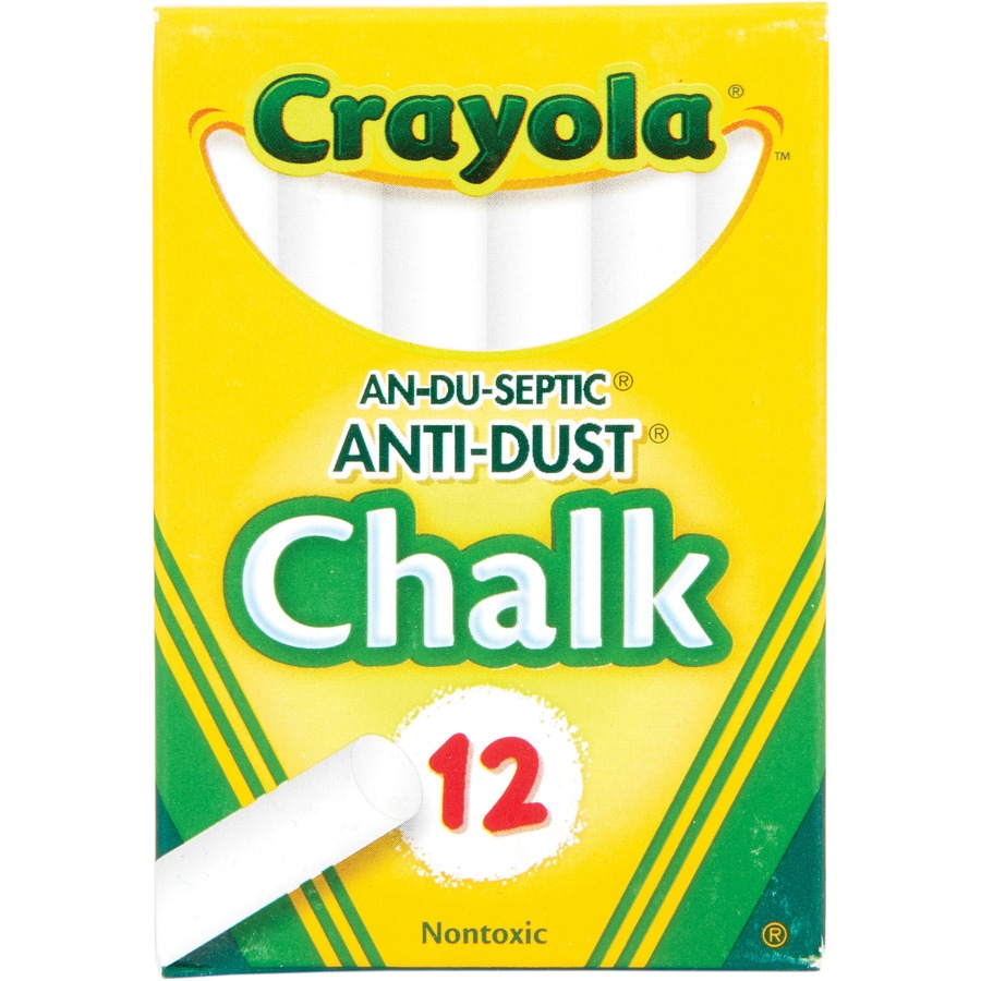 Crayola Chalk Anti-Dust White - 12