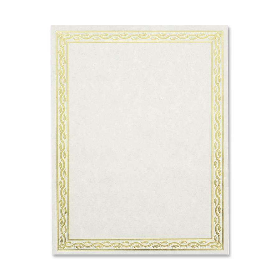 Geographics Parchment Paper Certificates, 8.5  x 11, Optima Green Border - 25 sheets