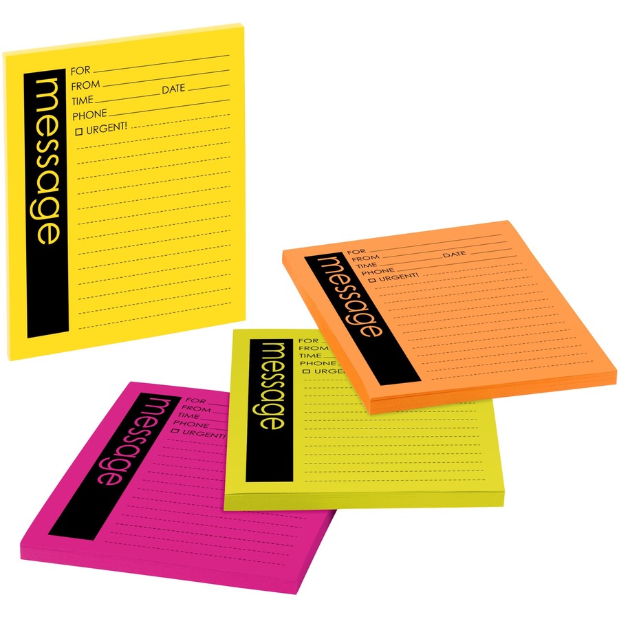 Post-it Lined Notepad, 4 x 6 in, Assorted Pastel Color, Pack of 5