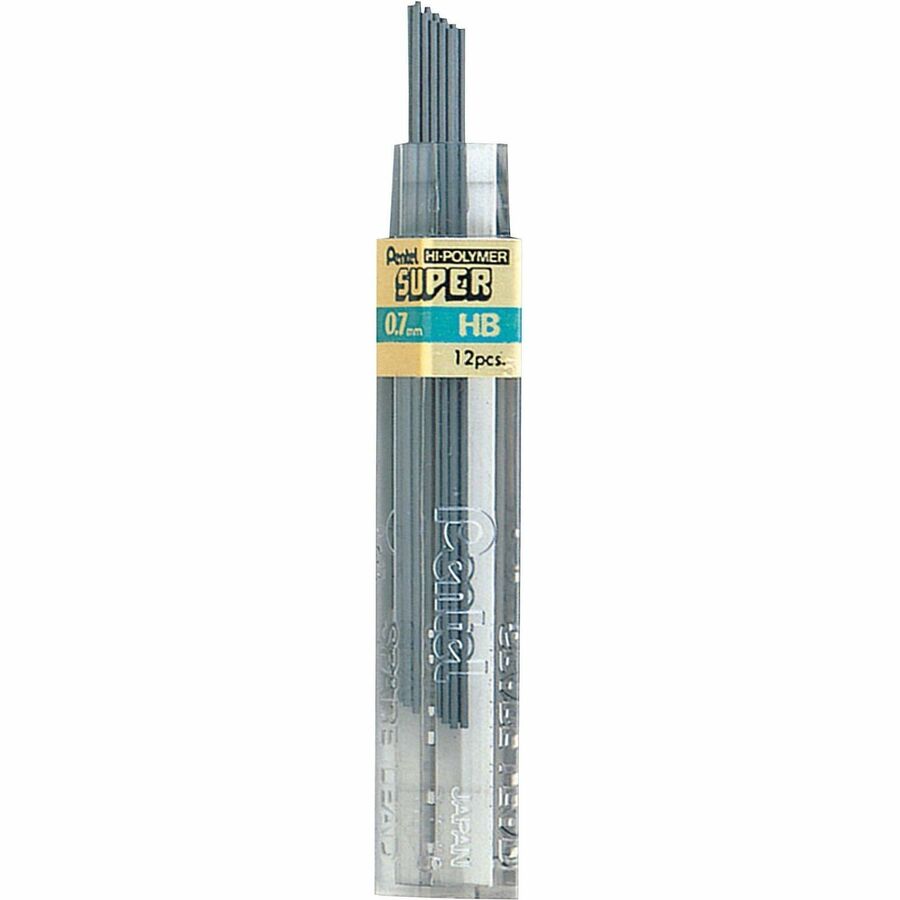 Pentel Lead Refills 0.5mm 4B, Black, 12 Leads Per Tube...