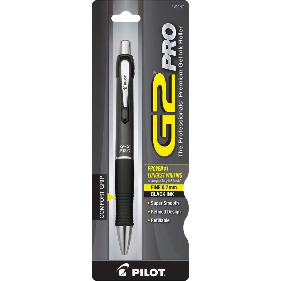 Pilot G2 Retractable Premium Gel Ink Roller Ball Pens, Bold Point, Black  Ink, Pack of 6