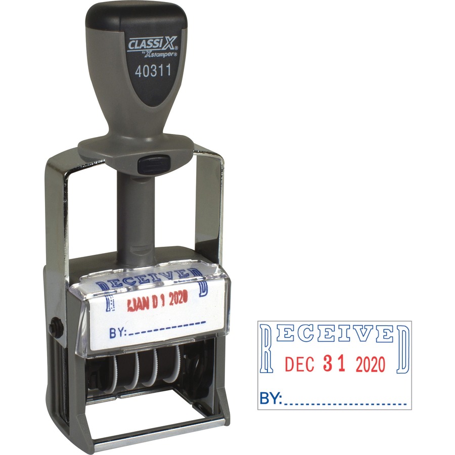 Self Inking Date Stamp 1-3/16 x 1-13/16
