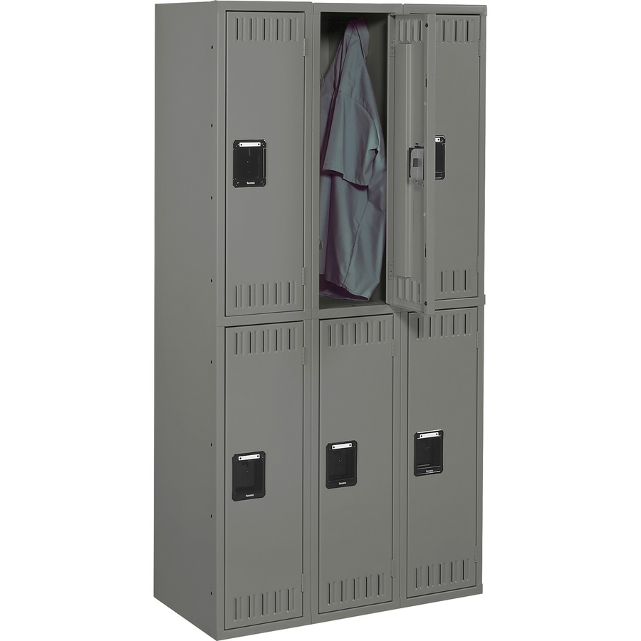 Tennsco Double Tier Steel Lockers Internal Size 36 X 12 X 18