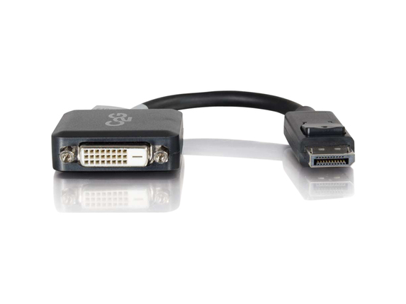 Image for C2G 8in DisplayPort to DVI-D (Single-Link) Adapter Converter - M/F - 8 Inch DisplayPort Male to DVI-D Female Adapter Converter - from HP2BFED