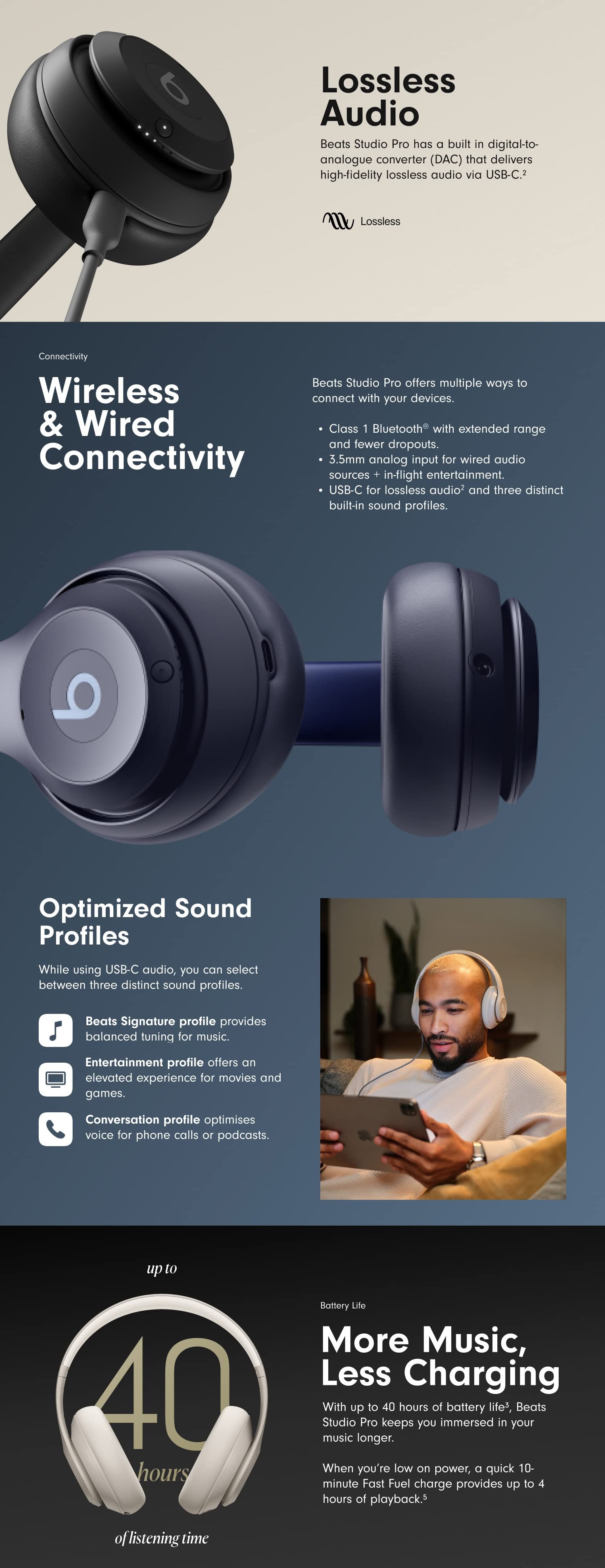 Beats Studio Pro Wireless Noise Cancelling Over the Ear Headphones