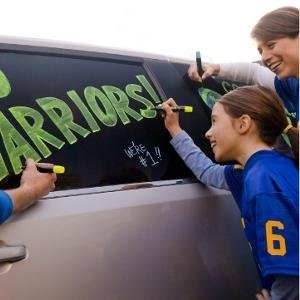 <b> Root for the Home Team </b></br> Grab some Expo Neon markers in the team colors and go wild on the car windows. It's a fun family activity to show your support and comes off when the game is over. Which is especially nice if someone wasn't quite as victorious as they'd hoped. 