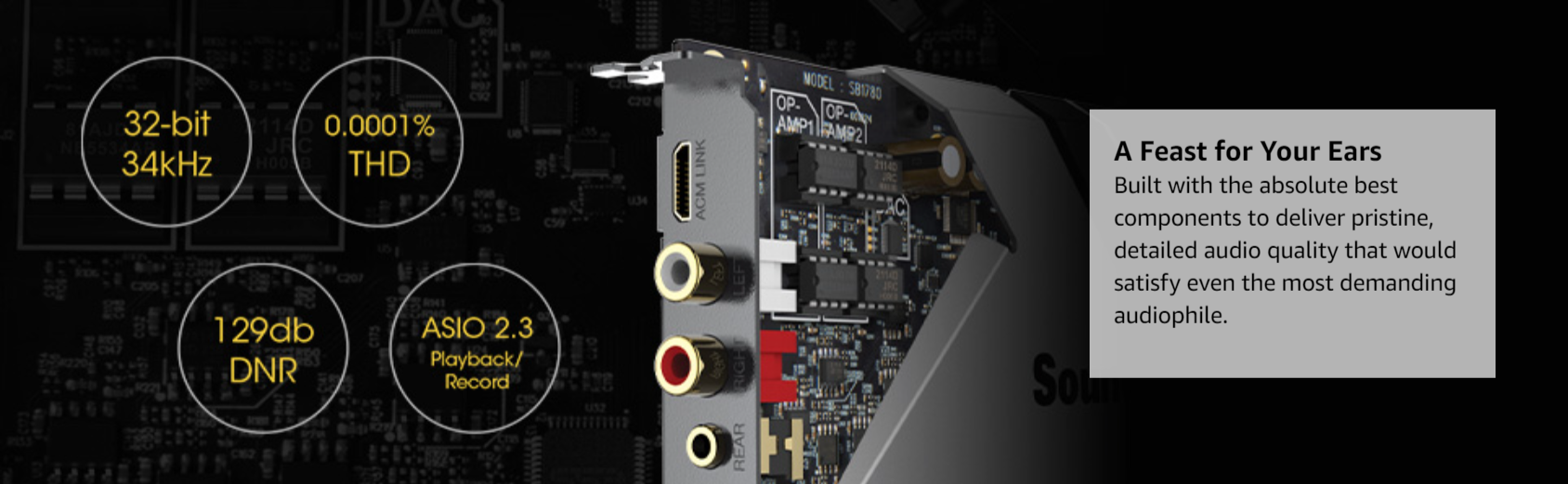 Sound Blaster AE-9 PCIe with Audio Control Module - Metallic Grey