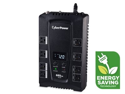 685VA 390W CyberPower UPS with AVR Battery Backup
